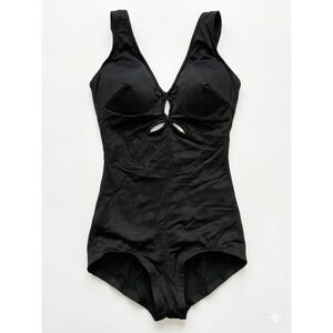 Cole of California Vintage Black Keyhole Tie One Piece Swimsuit Sz 10 Made USA